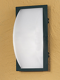 Park Modern Anthracite And White Glass Exterior Wall Light