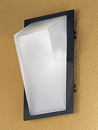 Park Modern Anthracite And White Glass Outdoor Wall Light