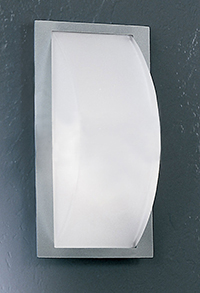 Park Modern Silver And White Glass Exterior Wall Light