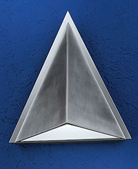 Trigo Modern Triangular Stainless Steel Outdoor Wall Light