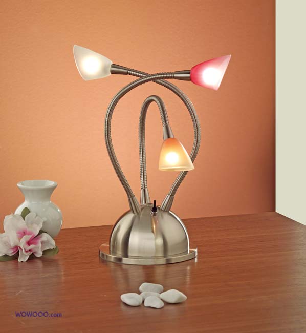 EGLO Linda 3 light table lamp- coloured