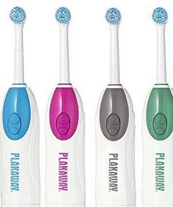 EGT Plakaway Battery Operated Electric Toothbrush Quad Action Cleaning With 4 Heads