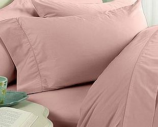 Egyptian Bedding 1200 Thread-Count, King Pillow Cases, Pink Solid, Set Of 2