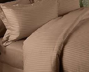 Egyptian Bedding 300 Thread Count Egyptian Cotton 300TC Duvet Cover Set, King , Taupe Stripe