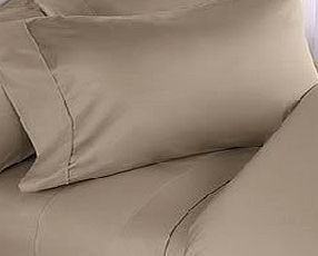 Egyptian Bedding 600 Thread Count Egyptian Cotton 600TC Duvet Cover Set, King , Taupe Solid