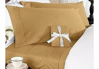 Egyptian Bedding 600 Thread-Count, Queen Pillow Cases, Brown Solid, Set Of 2