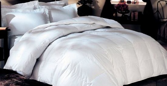 Egyptian Linens Luxurious 1200 Thread Count Goose Down Comforter , Oversize Queen Size, 1200Tc - 100 Egyptian Cotton Cover, 750 Fill Power, 50 Oz Fill Weight, White Color, Baffle Box Design.