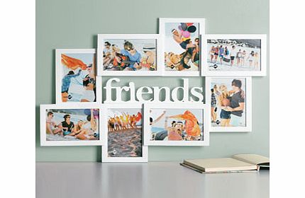 Eight Multi Picture White Friends 6 x 4 Wall