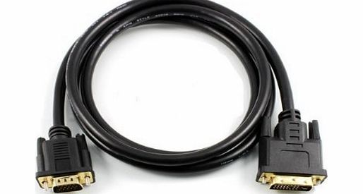 15 Pin VGA Male to Male 5 Metre Black Cable or PC Laptop to TFT Monitor LCD TV Lead