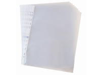 A4 80 micron plastic punched pockets with
