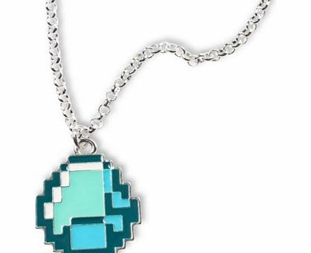 Minecraft - Diamond Necklace - Metal Chain amp; Pendant