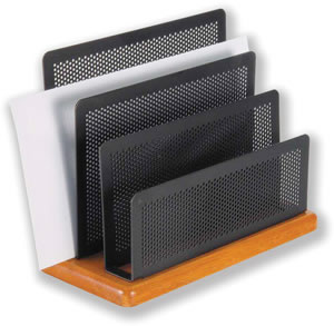 Eldon Rolodex Step Sorter Wood and Punched Metal