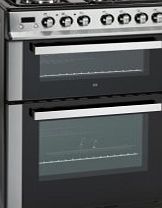 ElectrIQ iQ 60cm Dual Fuel Double Oven Stainless Steel