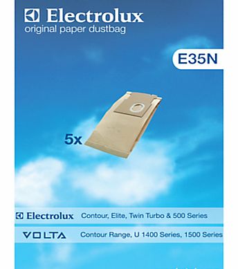 Electrolux E35N Vacuum Cleaner Bags, Pack of 5