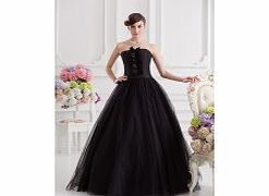 Elegant Strapless Prom Dresses Prom Party Black
