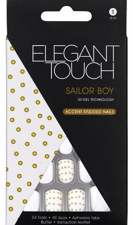 Elegant Touch Trend Adorned Nails, Sailor Boy/ White