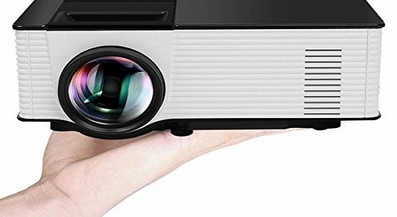 Elegiant HD Projectors , ELEGIANT Protable Android 4.4 System Built-in Wireless WIFI Intelligent LED Bluetooth Digital Projector Entertainment Home HD Giant Screen Theater Preferred 800*480 Resolution Support 
