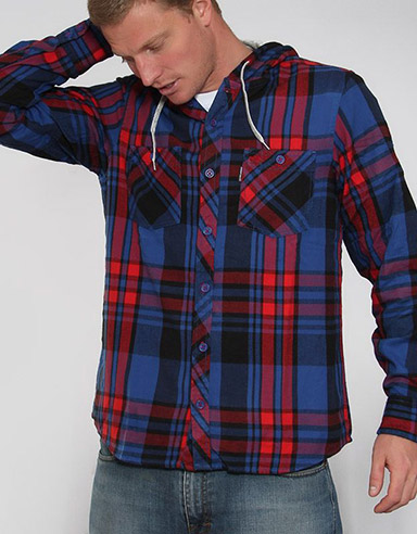 Arroyo Hooded flannel shirt