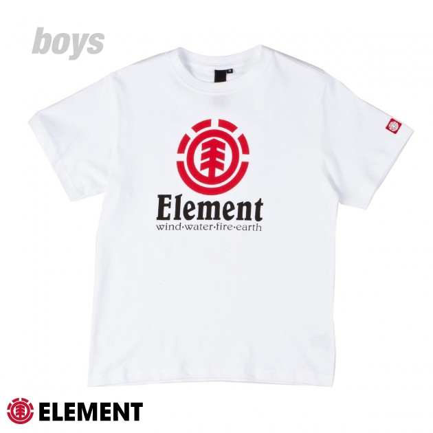 Boys Element Vertical T-Shirt - White