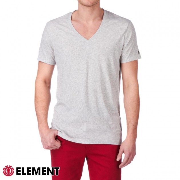 Element Mens Element Basic V T-Shirt - Grey Heather