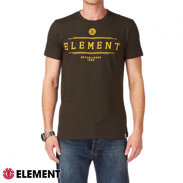 Mens Element Establishment T-Shirt - Raven