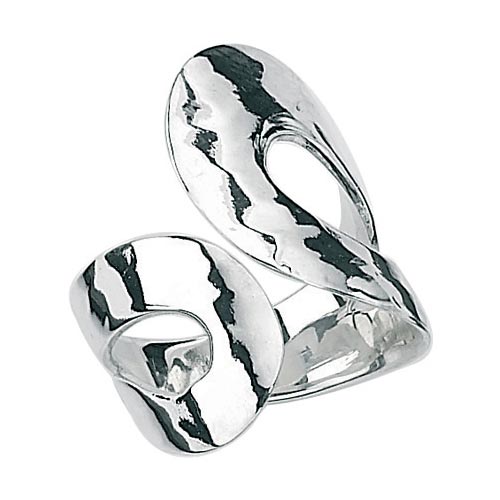 Elements Hammered Finish Fancy Ring In Sterling Silver By Elements