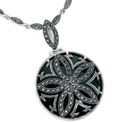 Elements Marcasite Pendant In Sterling Silver By Elements
