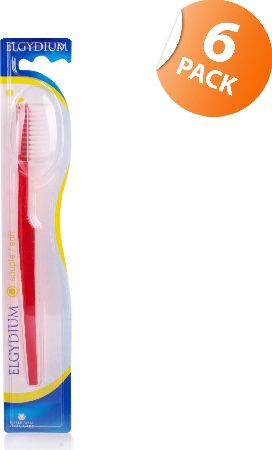 Elgydium, 2102[^]0105490 Classic Toothbrush Soft - 6 Pack
