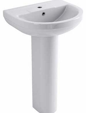 Eliana Mulberry 1 Tap Hole Basin and Full Pedestal