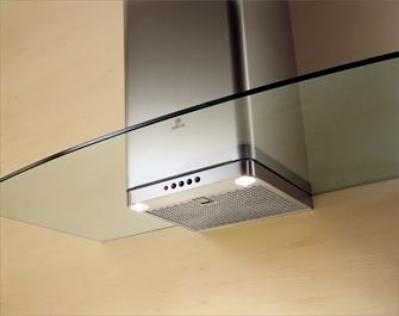 GLACIER100 100cm Chimney Hood in Glass and
