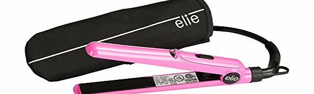 Elie Pink Mini Hair Straightener with Free Heat Resistant Storage Bag