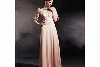 Blush embroidered gown