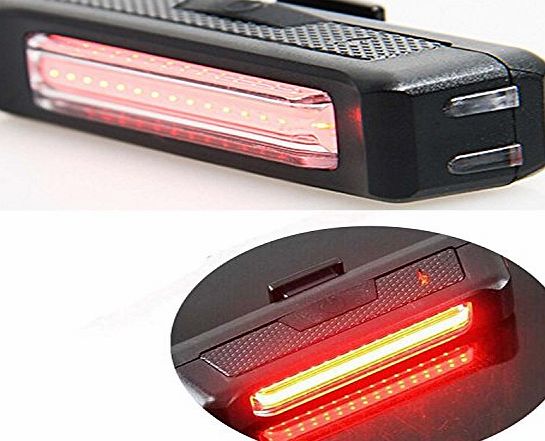 Elisona Water Resistant 100 lumens Super Bright USB Rechargeable LED Bike Taillight Street Mountain Children Bicycle Rear Light with Bike Mount Red Light