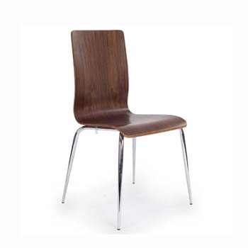 Eliza Tinsley Ltd Casey Stackable Contract Dining Chairs in Walnut