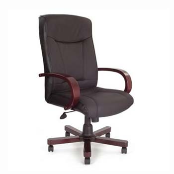 Eliza Tinsley Ltd Clemson Black Leather Deluxe Office Chair in