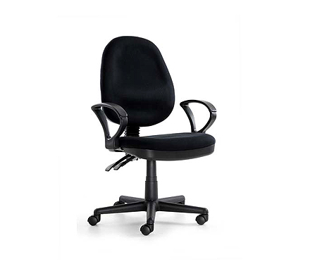 Eliza Tinsley Ltd Quazar Black Fabric Office Chair with Arms
