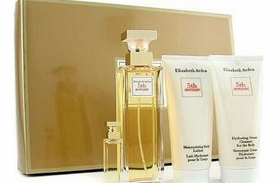 5th Avenue Coffret: Edp Spray 75ml + Parfum 3.5m + B/Ltn 100ml + S/Gel 100ml - 4pcs : Elizabeth Arden Ladies Fragrance