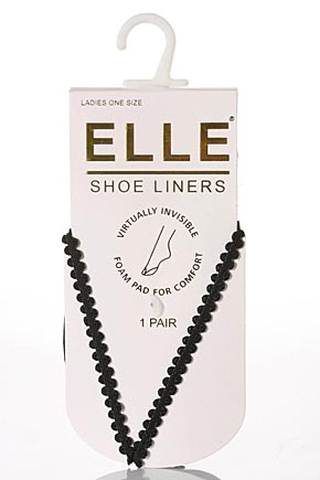 Elle Ladies 1 Pair Elle Foot Thong Shoe Liner With Pad In 2 Colours Black