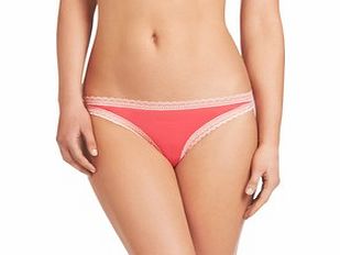 Ultrafines red and apricot boy leg brief