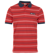 Chatel Red Striped Polo Shirt