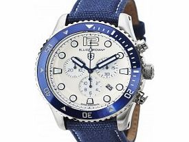 Elliot Brown Mens White and Blue Bloxworth