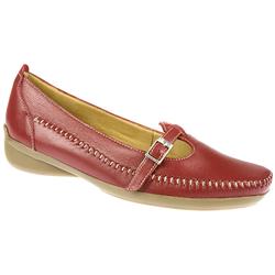 Elmdale Female Katarina E Fit Shoe Leather Upper Leather Lining Casual Shoes in Beige, Black, Red