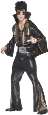 Elvis Style Rocker Costume Black