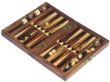 Elysium Enterprises Backgammon Set,inlaid,shisham,15cm