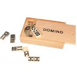 Domino. Double 9. Wooden Box. With Spinner.