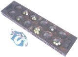 Elysium Enterprises Mancala,carved,African made.Seed pieces