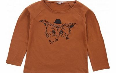 Owl t-shirt Caramel `3 months,6 months,12