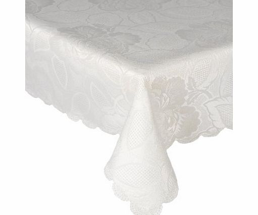 Emma Barclay Luxury Damask Rose Tablecloths Floral Dining Room Table Linen 63`` Round Coffee