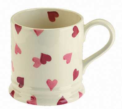 EMMA BRIDGEWATER Pink Hearts Half Pint Mug