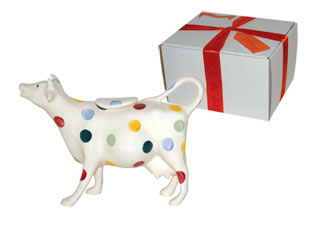 Emma Bridgewater Polka Dot Boxed Cow Creamer